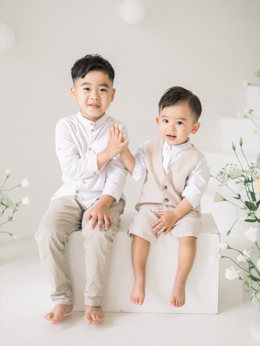 雙寶家庭，男孩家庭，台中親子寫真