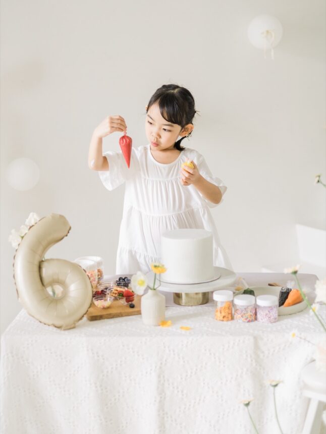 六歲孩子的好好玩蛋糕計畫與親子寫真