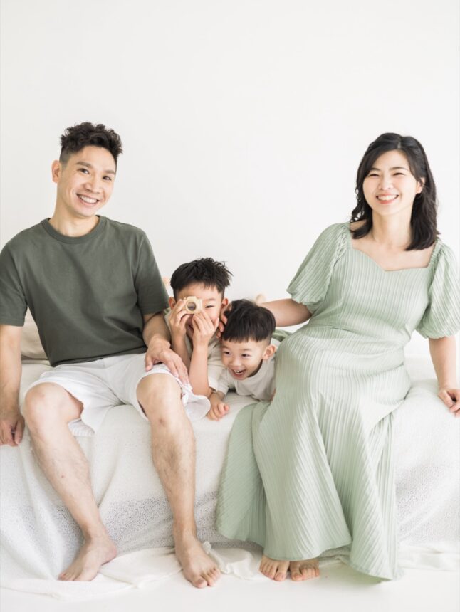 三歲與六歲寶貝的親子寫真，自然互動親子寫真