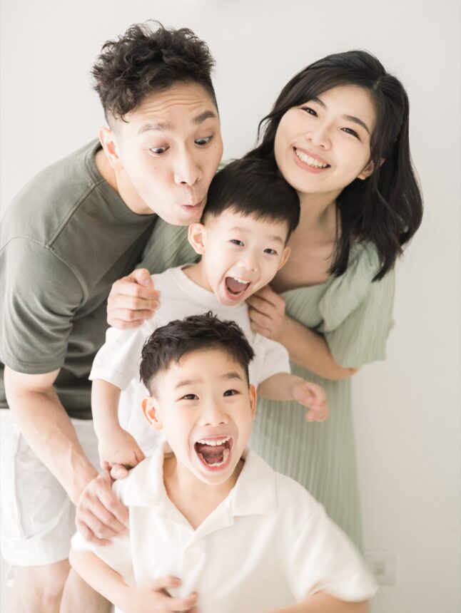 三歲與六歲寶貝的親子寫真，自然互動親子寫真