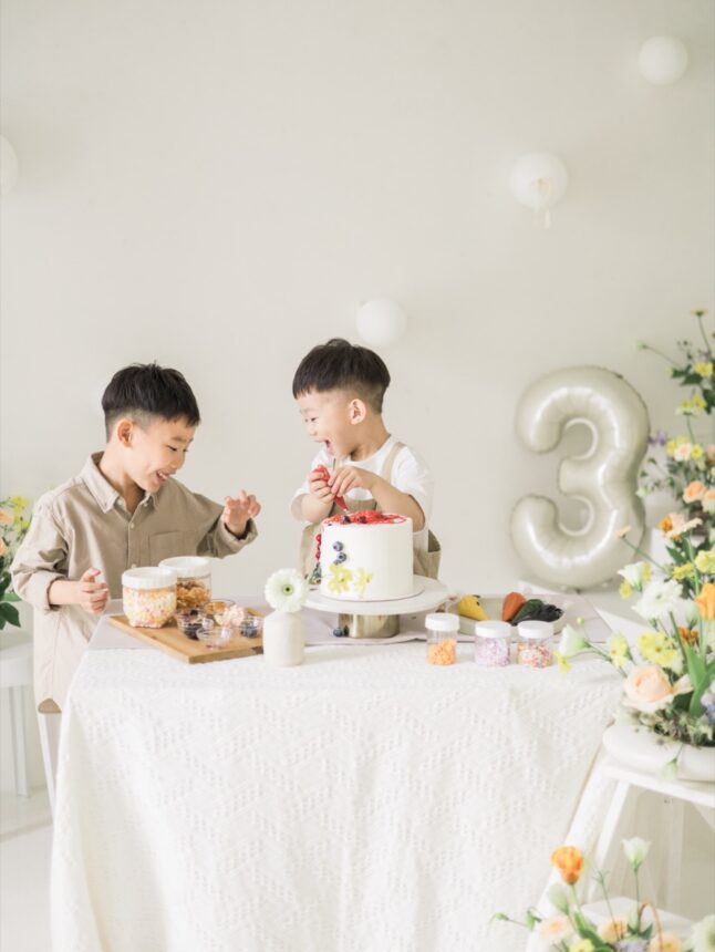 大孩子的蛋糕計畫，彩繪蛋糕與親子攝影，三歲的蛋糕計畫，三歲生日寫真