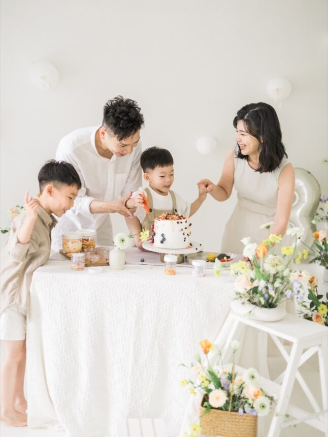 大孩子的蛋糕計畫，彩繪蛋糕與親子攝影，三歲的蛋糕計畫，三歲生日寫真