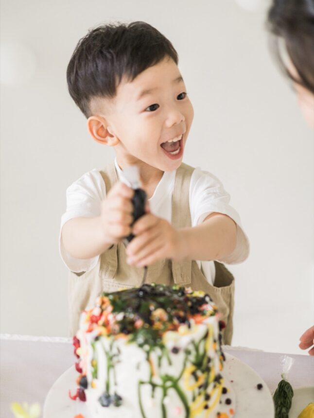 大孩子的蛋糕計畫，彩繪蛋糕與親子攝影，三歲的蛋糕計畫，三歲生日寫真