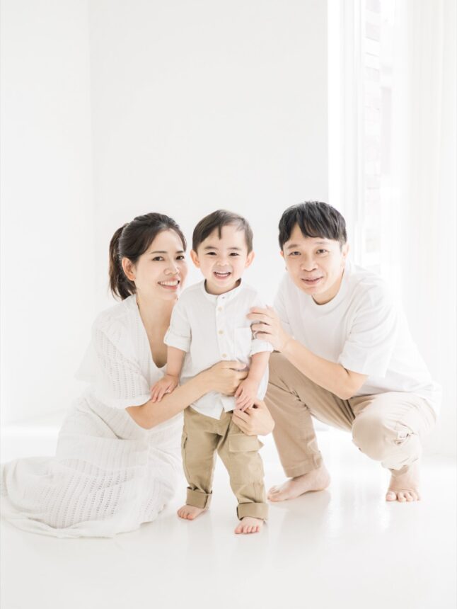 三歲孩子的親子寫真