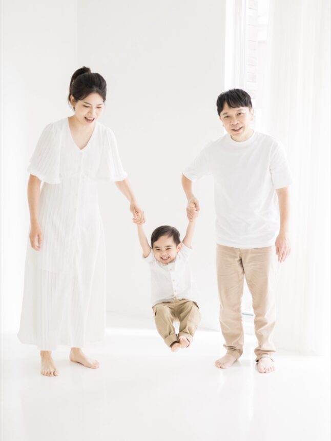 三歲孩子的親子寫真