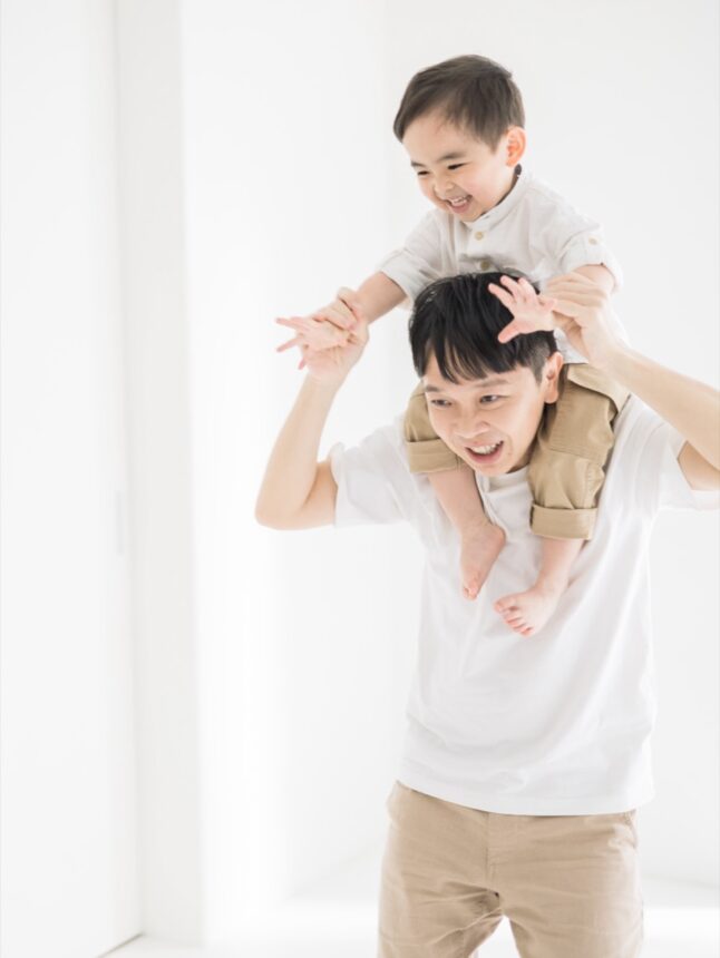 三歲孩子的親子寫真