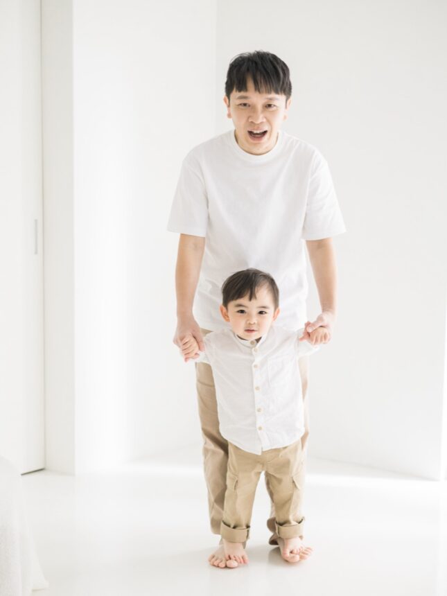 三歲孩子的親子寫真