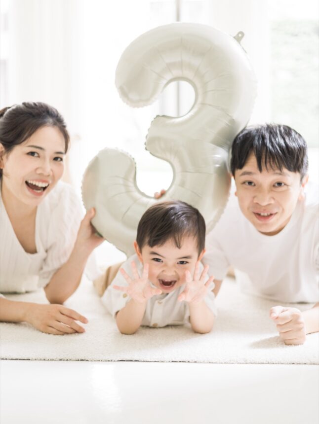 三歲孩子的親子寫真